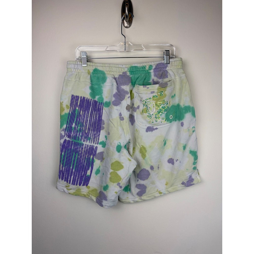 Nike Sportswear French Terry Tie Dye Shorts Large Green Purple FN1840-567